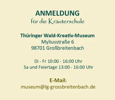 Anmeldung Kräuterschule Großbreitenbach
