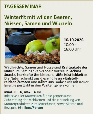Herbstseminar, Kräuterschule Großbreitenbach