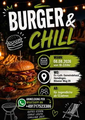 Plakat Burger & Chill