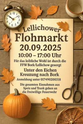 Lellichower Flohmarkt - Plakat KI-generiert