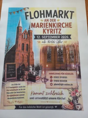 Flohmarkt St. Marienkirche - Plakat KI-generiert