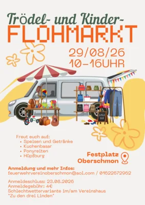 Trödel- und Kinderflohmarkt auf dem Festplatz Oberschmon am 29.08.2026