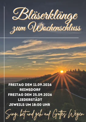 Bläserklang zum Wochenschluss am 25.9. in Liederstädt