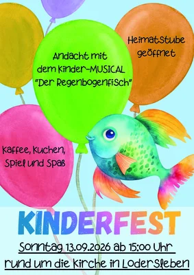 Kinderfest am 13.9. in Lodersleben
