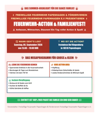 Feuerwehr-Action und Familienfest in Papenhagen