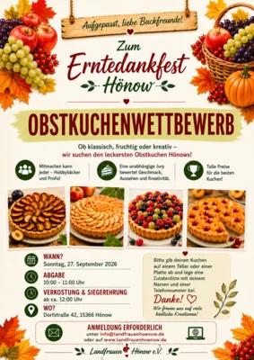 Flyer Anmeldung Obstkuchenwettbewerb