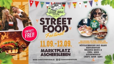 Bild mit Informationen zum Street Food Festival im September 2026 in Aschersleben ©Heise & Wolff GbR (Bild vergr&ouml;&szlig;ern)