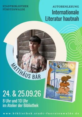 Veranstaltung: Internationale Literatur hautnah: Autorenlesungen mit Matthäus Bär Fr 25.​09.​2026