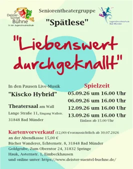 Plakat 2026 Seniorentheatergruppe Spätlese _ Deister Süntel Bühne