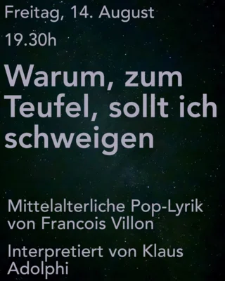 Warum, zum Teufel, sollt ich schweigen