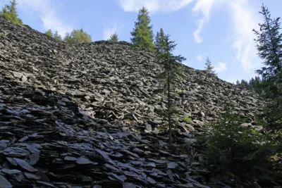 Schieferhalde am Geopfad Eisenberg (c)Siegfried Scheidig (Bild vergr&ouml;&szlig;ern)