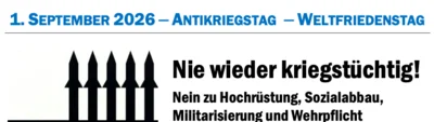 Logo zur Antikriegs-Kundgebung in Heidelberg 2026