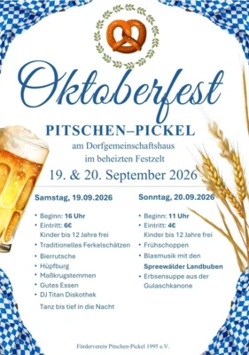 Veranstaltung: Oktoberfest Pitschen-Pickel 19. – 20.09.2026