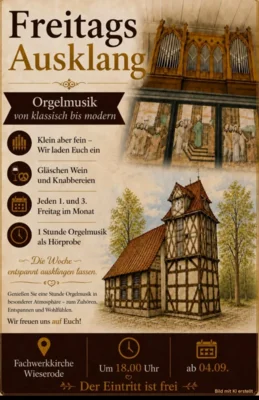 Bild mit Kirche, Orgel und Info zur Veranstaltung ©Doepp (Bild vergr&ouml;&szlig;ern)