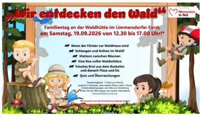 Veranstaltung: Menschen in Not - "Wir entdecken den Wald" Sa 19.​09.​2026