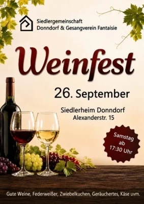 Veranstaltung: SG Donndorf / GV Fantaisie - Weinfest Sa 26.​09.​2026