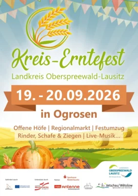 Veranstaltung: 3. Kreis-Erntefest des Landkreises Oberspreewald-Lausitz 19. – 20.09.2026