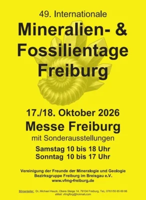 Flyer Mineralien & Fossilientage Freiburg