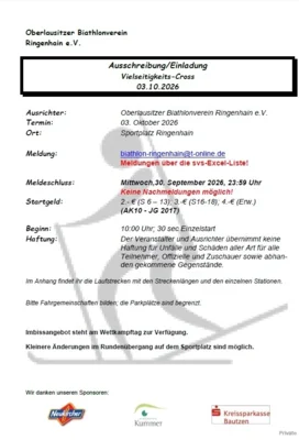 Information Crosslauf 03.10.2026