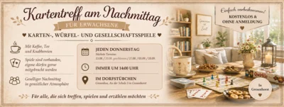 Veranstaltung: Kartentreff am Nachmittag in Gresenhorst Do 10.​09.​2026