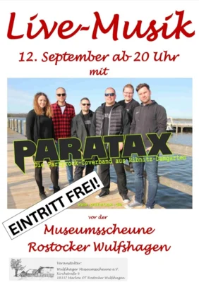 Veranstaltung: Live-Musik mit Paratax in Rostocker Wulfshagen Sa 12.​09.​2026