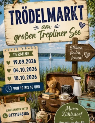 Veranstaltung: Trödelmarkt am Trepliner See So 18.​10.​2026