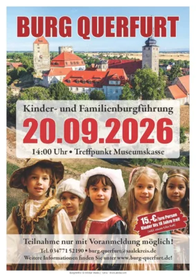 Burg Querfurt: Kinder- und Familienburgführung am 20.09.2026