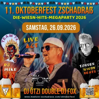 Veranstaltung: 11. OKTOBERFEST ZSCHADRASS Sa 26.​09.​2026