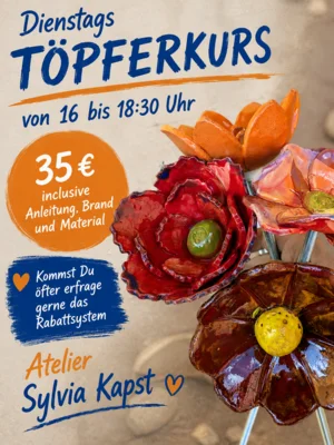 Flyer mit Informationen zum Kursangebot (c): Atelier Kapst (Bild vergr&ouml;&szlig;ern)