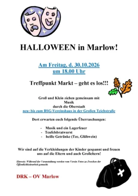Veranstaltung: Halloween-Spektakel in Marlow Fr 30.​10.​2026