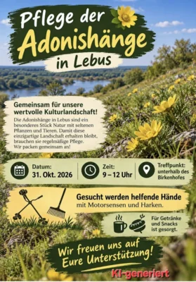 Veranstaltung: Arbeitseinsatz Adonisröschen Sa 31.​10.​2026