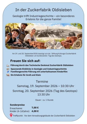 Tag des Geotops in der Zuckerfabrik Oldisleben