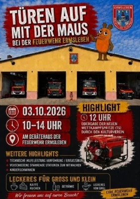 Bild Tag der offenen Tür in der Feuerwehr Ermsleben
