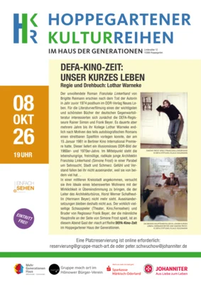 Flyer zur Veranstaltung mit weiteren Hinweisen zu Inhalt, Ort und Zeit der Veranstaltung.