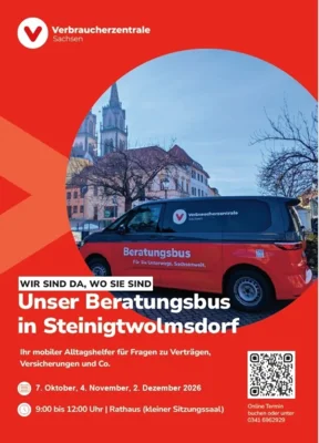 Information Termine Verbraucherschutzzentrale in Steinigtwolmsdorf