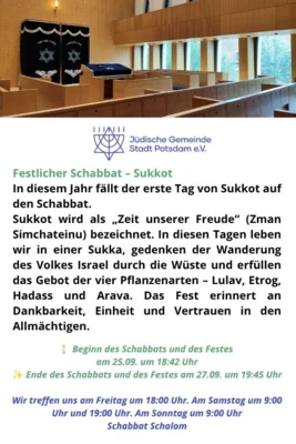 Festlicher Schabbat &ndash; Sukkot