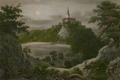Ansicht vom Falkenstein ©A.Rottmann (19. Jh.) / Burg Falkenstein (Bild vergr&ouml;&szlig;ern)