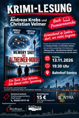Krimi-Lesung - 13.11.2026, 19:30 Uhr, Bahnhof Sontra (Bild vergr&ouml;&szlig;ern)