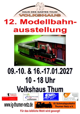 Veranstaltung: 12. Modellbahnausstellung 16. – 17.01.2027