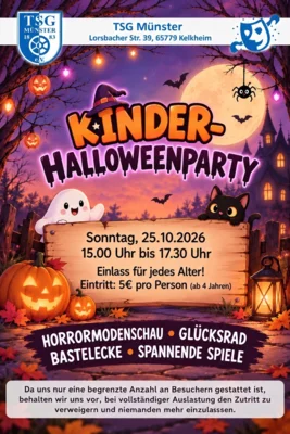 Veranstaltung: Kinder-Halloweenparty So 25.​10.​2026