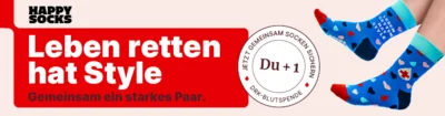 Kampagne Happy Socks Vom 28.09. - 27.11.: Erstspender mitbringen und coole Blutspende-Socken erhalten!! (Bild vergr&ouml;&szlig;ern)