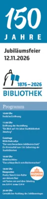 Programm 150 Jahre Stadtbibliothek (Bild vergr&ouml;&szlig;ern)