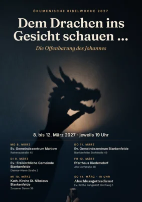 Veranstaltung: Ökumenische Bibelwoche 2027, jeweils 19 Uhr 08. – 12.03.2027