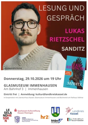 Veranstaltung: Lesung & Gespr&auml;ch mit Lukas Rietzschel "Sanditz" Do 29.​10.​2026