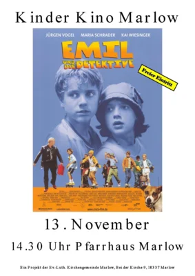 Veranstaltung: Kinderkino in Marlow: "Emil und die Detektive" Fr 13.​11.​2026