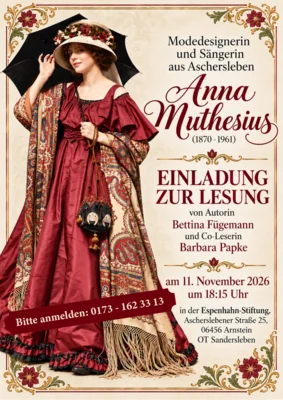 Veranstaltung: Lesung Anna Muthesius (1870-1961) Mi 11.​11.​2026
