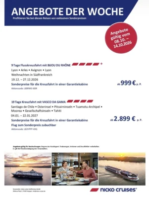✨ Angebote der Woche &ndash; nicko cruises &#xD83DDEA2