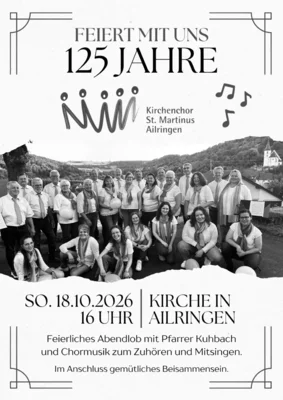 Veranstaltung: 125 Jahre Kirchenchor So 18.​10.​2026