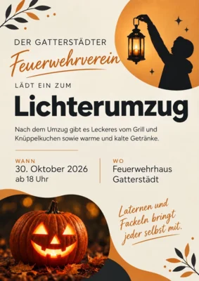 Lichterumzug durch Gatterstädt am 30. Oktober