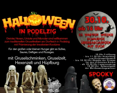Veranstaltung: Halloween in Podelzig Fr 30.​10.​2026